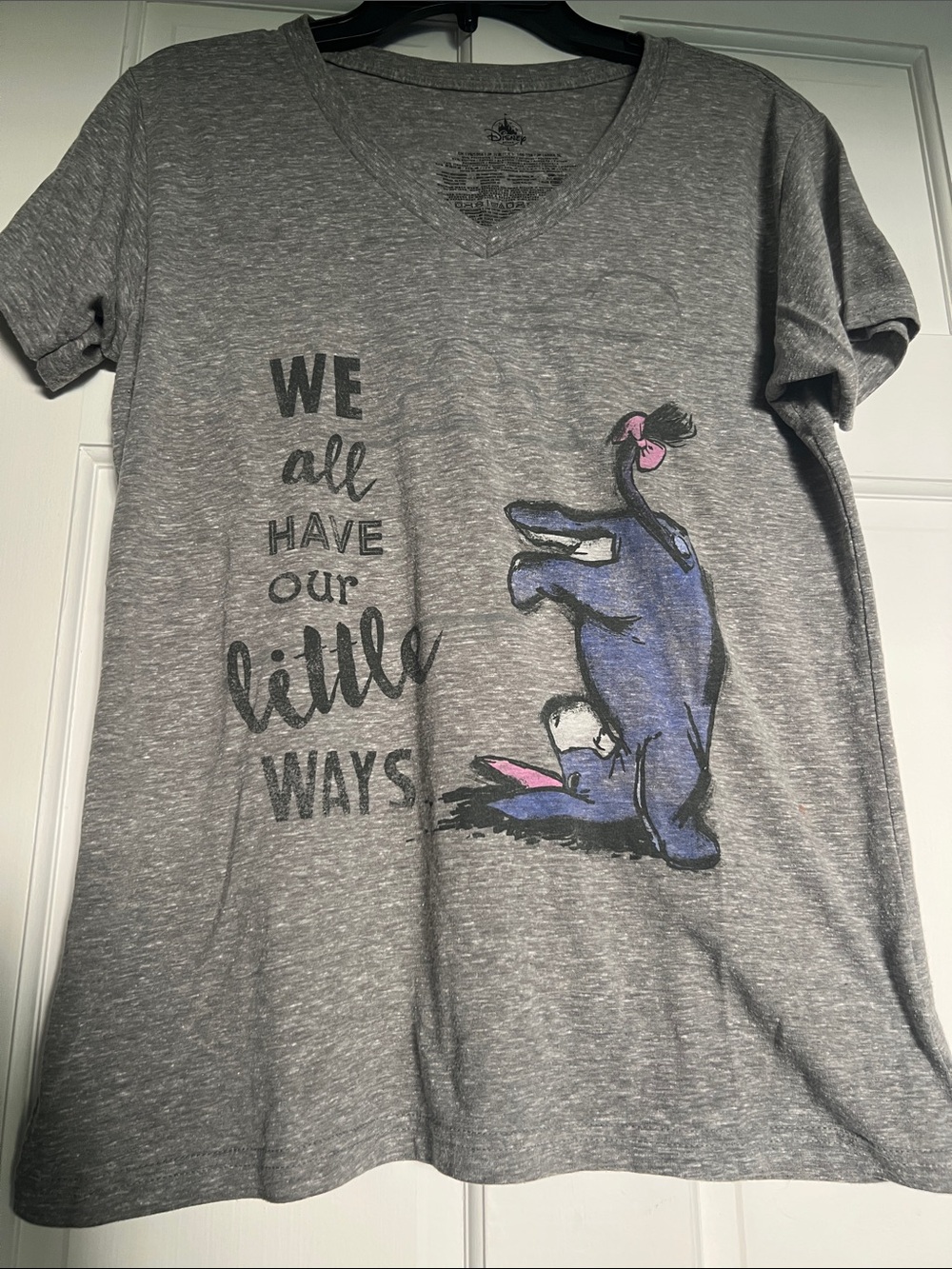 Women’s Gray Eeyore Graphic Tee - 'We All Have Our Little Ways'